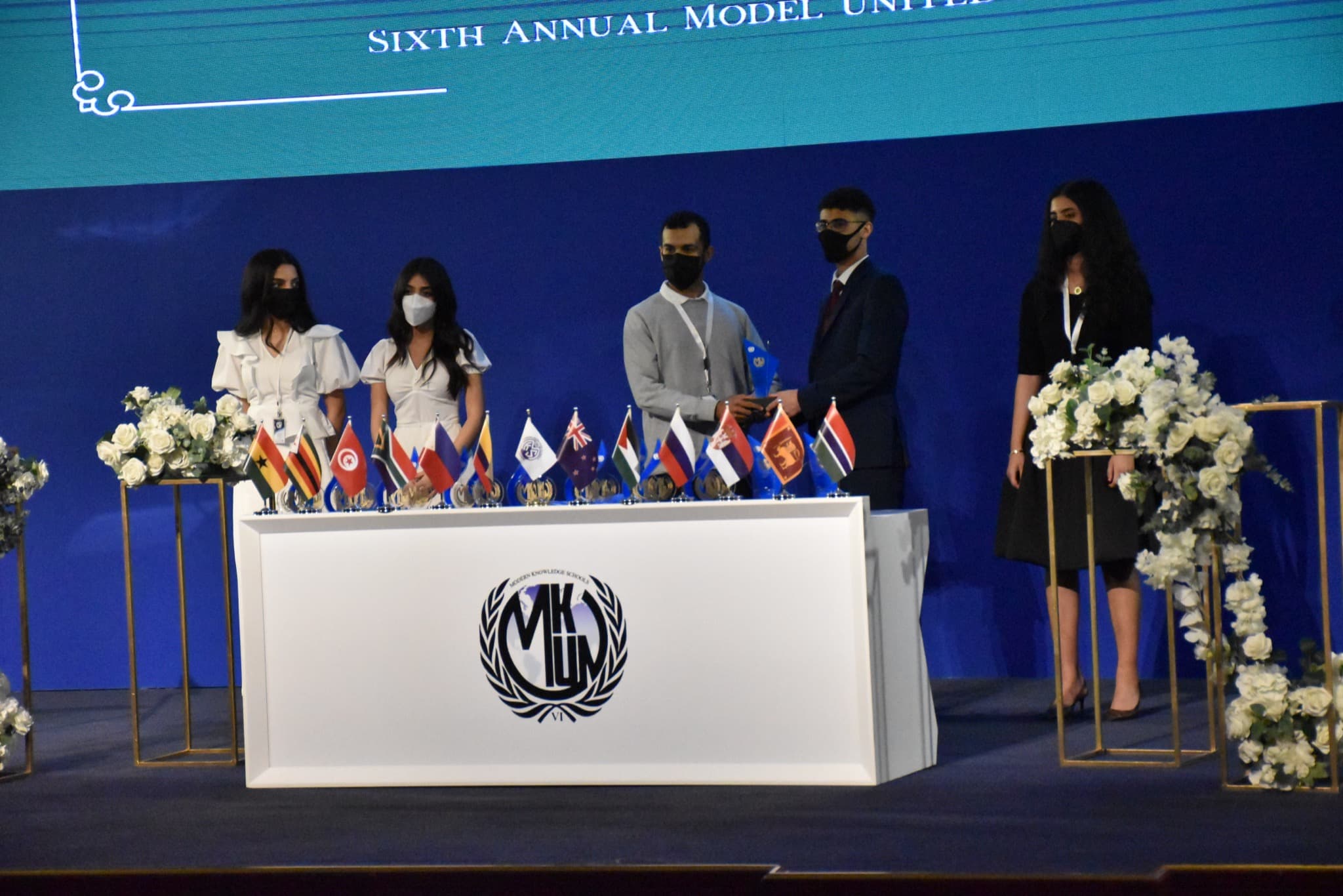 Delegate panel at the Sixth Annual MKS Model United Nations conference